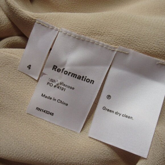 NWT Reformation Callalily Maxi in Champagne Full Length Tank Wrap Dress 10 $428 - Picture 4 of 5